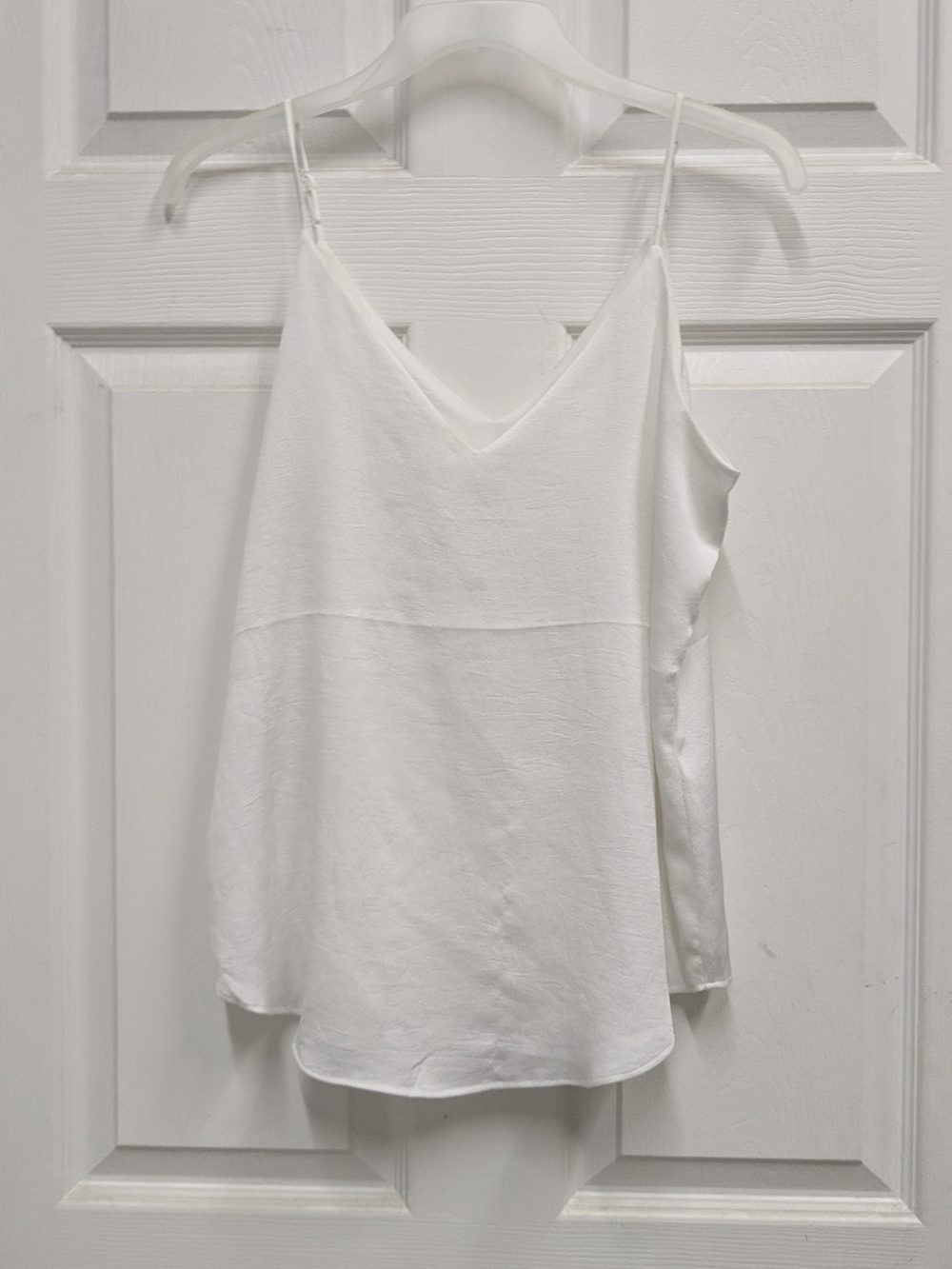 Express White V-Neck Spaghetti Strap Camisole- Petite Small